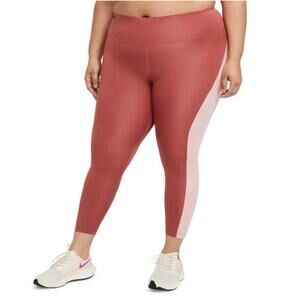 Nike Run Tights 7/8 LENGTH Women’s Sz 2X MID RISE DRI-FIT Pink NWT
